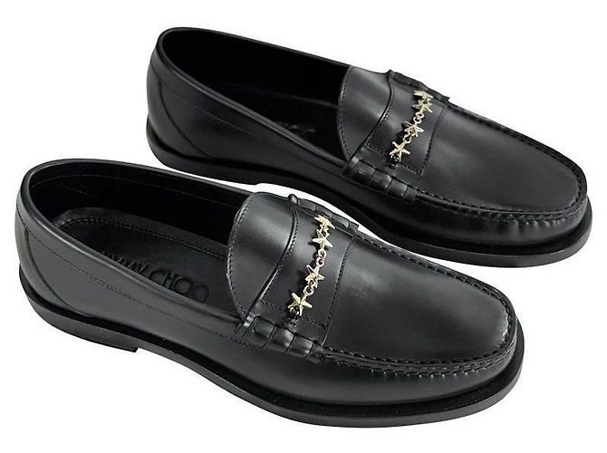 Jimmy Choo Mocassini Mocca Nioblack Gold da uomo Nero - vista 3