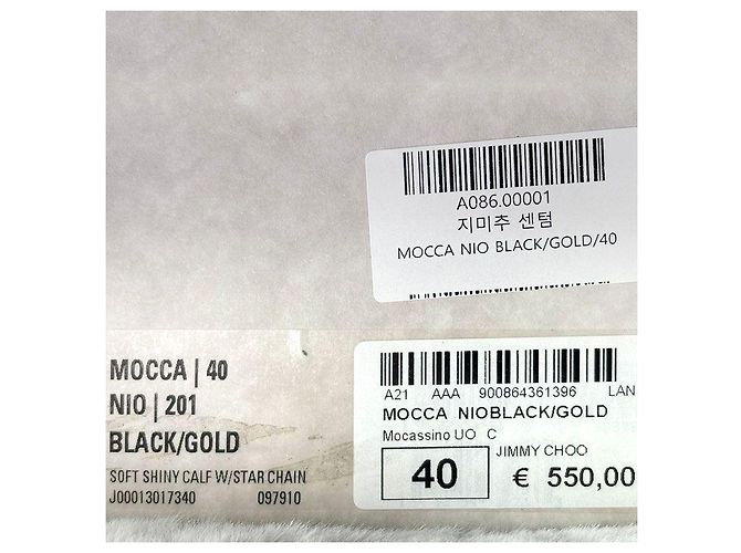 Jimmy Choo Mocassini Mocca Nioblack Gold da uomo Nero - vista 4