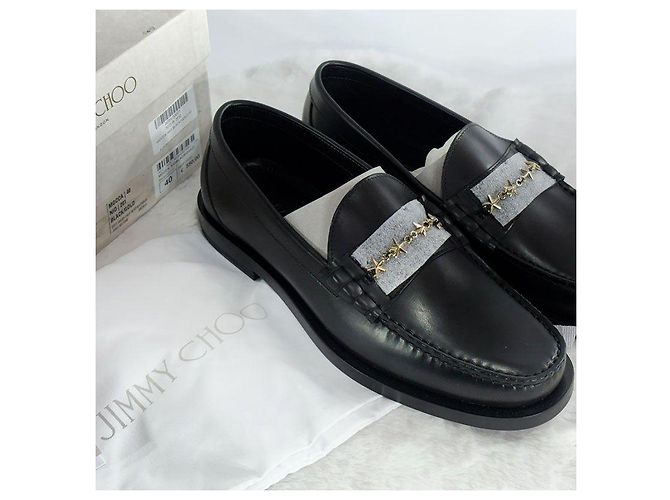 Jimmy Choo Mocassini Mocca Nioblack Gold da uomo Nero - vista 5