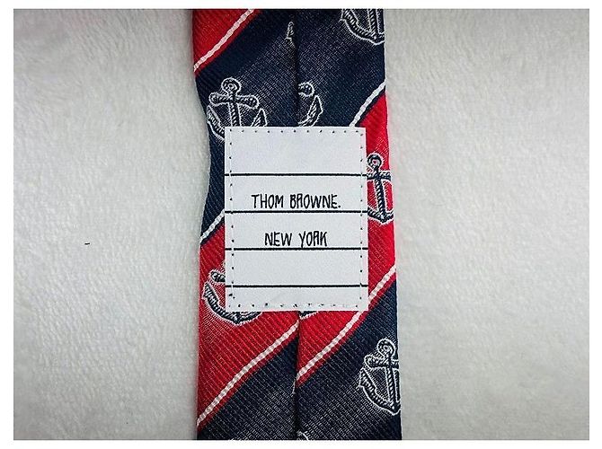 Thom Browne Anchor Jacquard Stripe Tie Multiple colors - view 5