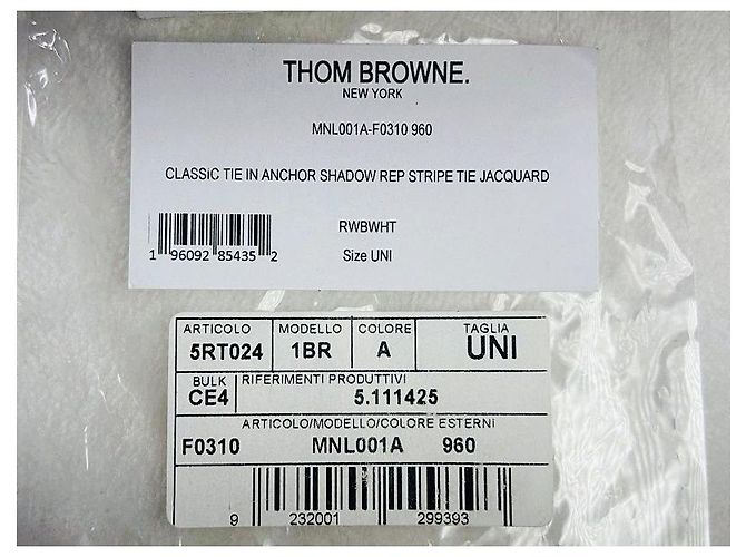 Thom Browne Anchor Jacquard Stripe Tie Multiple colors - view 9