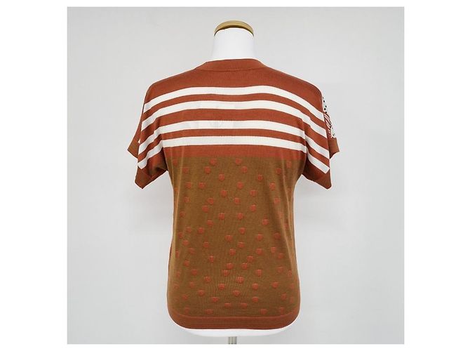 Hermès Suéter de twill de manga corta Castaño - vista 6