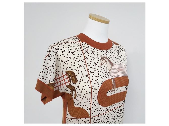 Hermès Suéter de twill de manga corta Castaño - vista 7