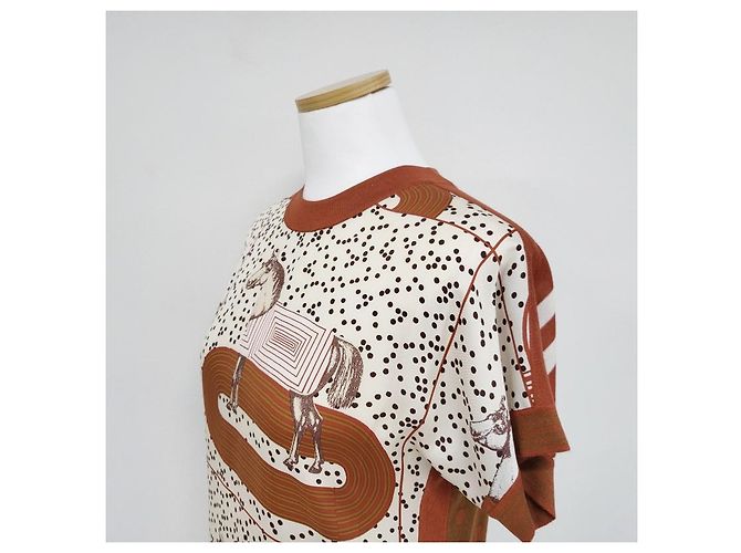 Hermès Suéter de twill de manga corta Castaño - vista 8