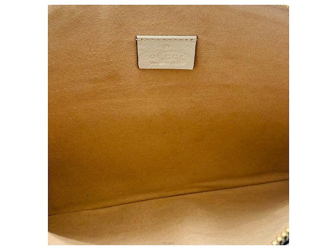 Gucci Clutch Ophidia a righe bianche Bianco - vista 4