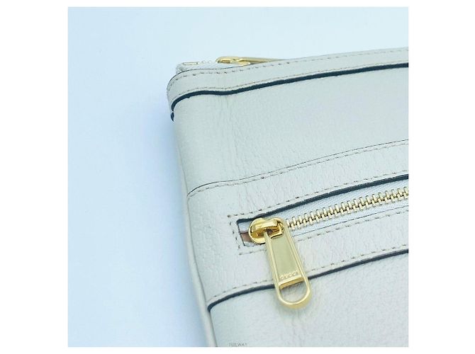 Gucci Clutch Ophidia a righe bianche Bianco - vista 6