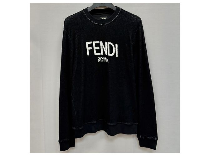 Fendi Logo Terry Sweatshirt aus Baumwolle - Ansicht 2