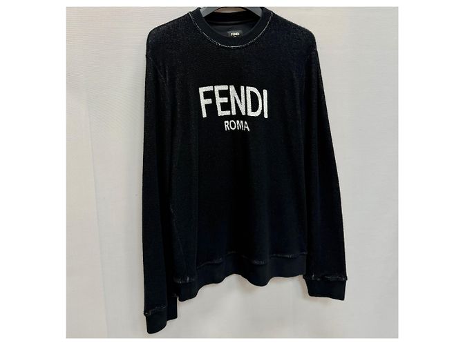 Fendi Logo Terry Sweatshirt aus Baumwolle - Ansicht 3