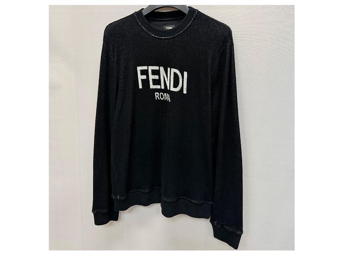 Fendi Logo Terry Sweatshirt aus Baumwolle - Ansicht 4
