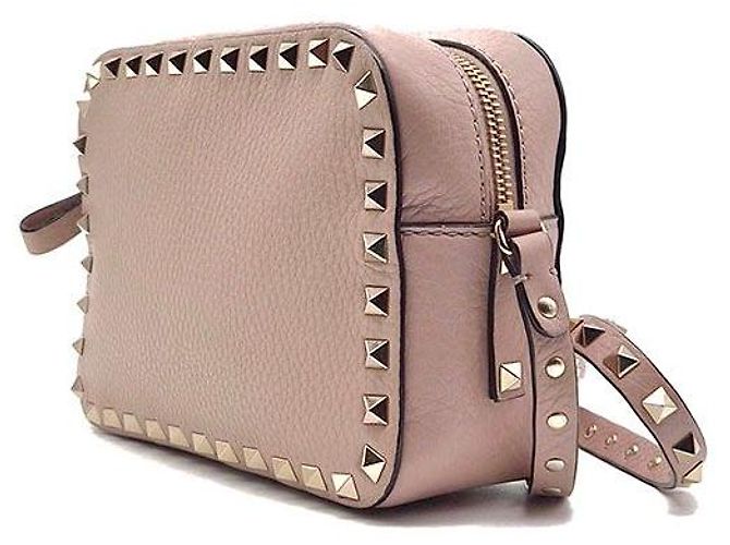 Valentino Borsa a tracolla Rockstud Rosa - vista 2