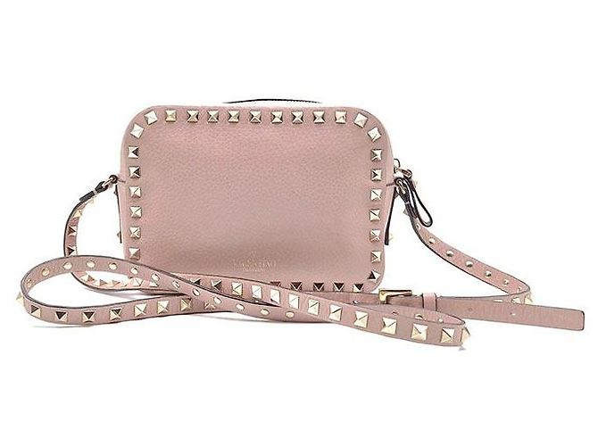 Valentino Borsa a tracolla Rockstud Rosa - vista 3