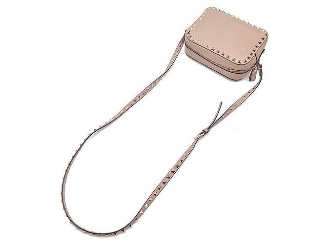 Valentino Borsa a tracolla Rockstud Rosa - vista 4