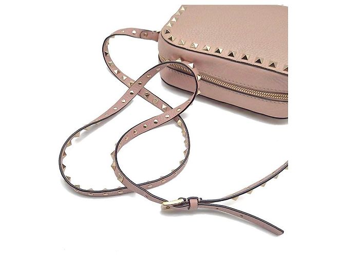 Valentino Borsa a tracolla Rockstud Rosa - vista 5