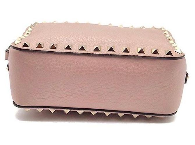 Valentino Borsa a tracolla Rockstud Rosa - vista 7