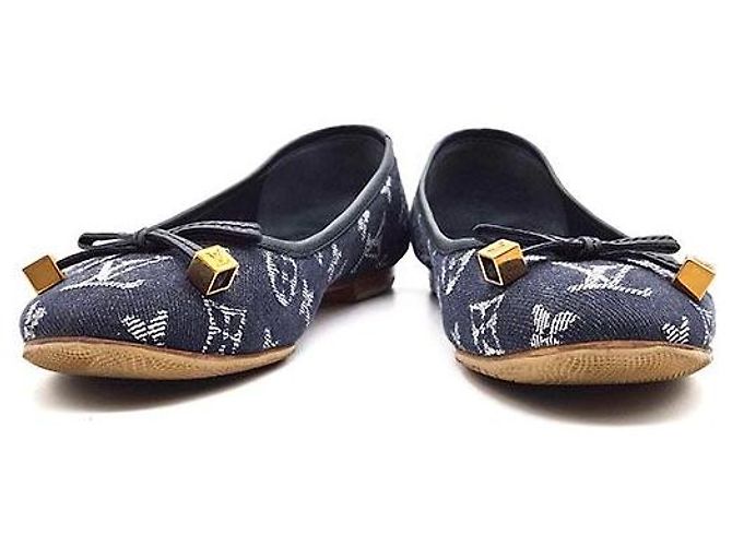 Louis Vuitton Ballerine in denim Blu - vista 2