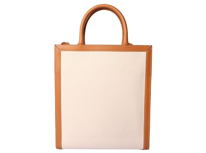 Céline Vertikaler Canvas-Cabas Braun - Ansicht 3