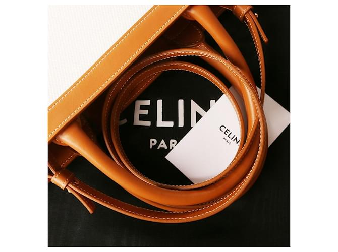 Céline Vertikaler Canvas-Cabas Braun - Ansicht 8