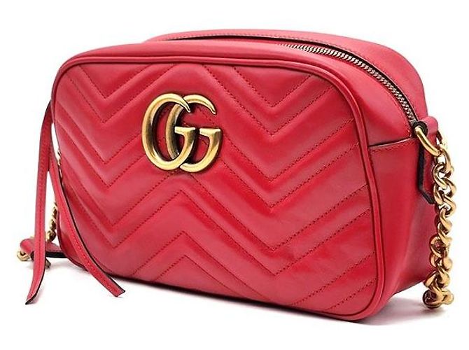 Gucci Borsa a tracolla Matelassé Marmont Rosso - vista 2