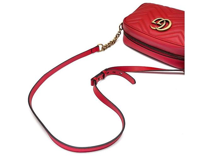Gucci Borsa a tracolla Matelassé Marmont Rosso - vista 5