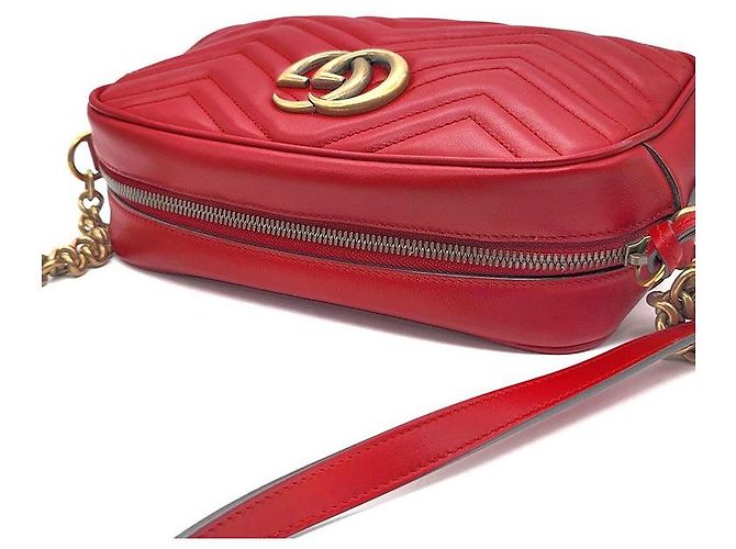 Gucci Borsa a tracolla Matelassé Marmont Rosso - vista 6