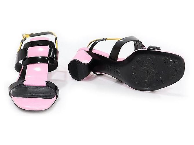 Roger Vivier Multi Color PILGRIM JOUR Color Block City Strap Women's Sandals Black - view 5