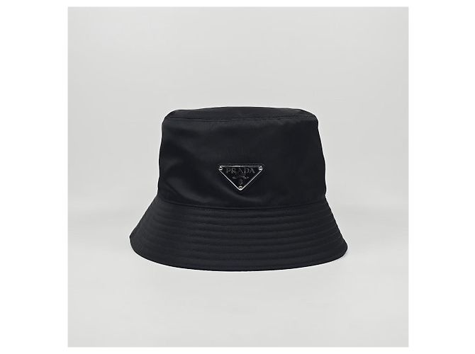 Prada Cappello Bucket in Re-Nylon Argento - vista 2