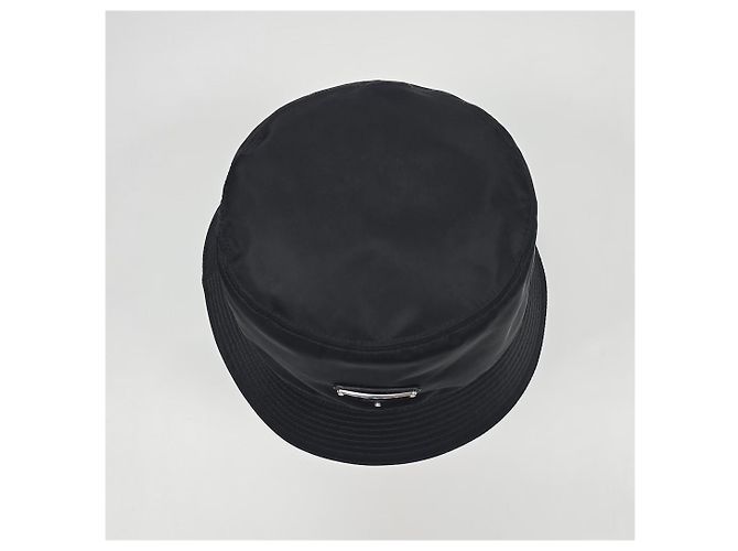 Prada Cappello Bucket in Re-Nylon Argento - vista 6
