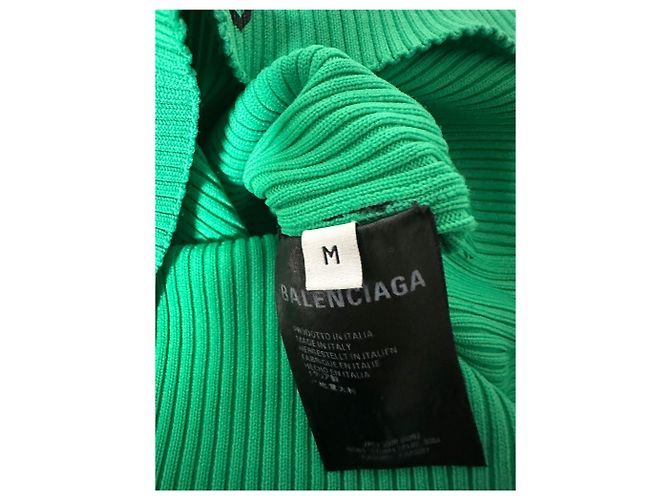 Balenciaga Maille à logos multiples Vert - vue 7