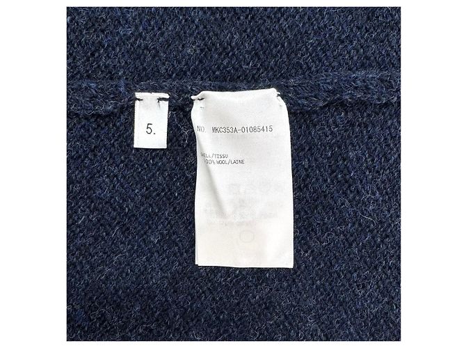 Thom Browne Shetland Cardigan mit Streifen Navy Blau - Ansicht 7
