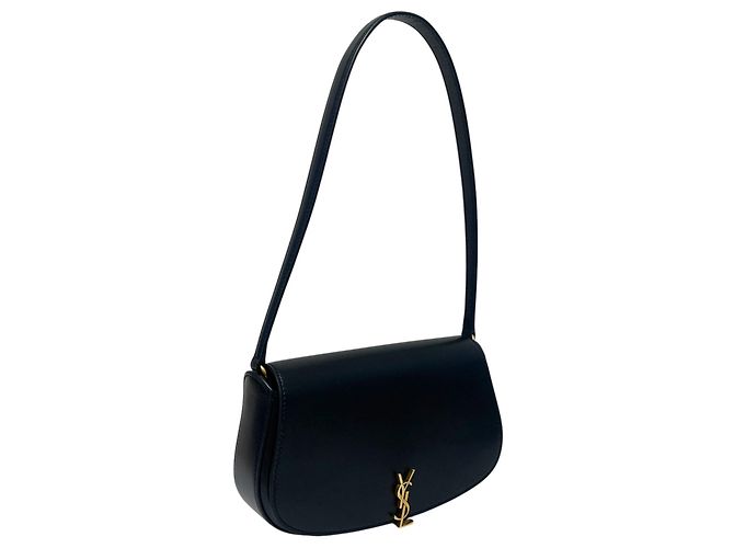 Saint Laurent Mini borsa a tracolla Voltaire mezza luna nera Nero - vista 3