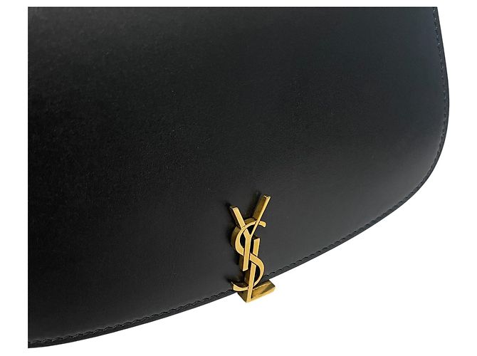 Saint Laurent Mini borsa a tracolla Voltaire mezza luna nera Nero - vista 4