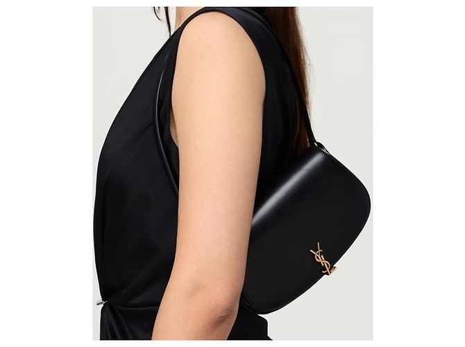 Saint Laurent Mini borsa a tracolla Voltaire mezza luna nera Nero - vista 9
