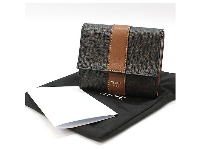 Céline Cartera Pequeña Triomphe Triope Castaño - vista 2