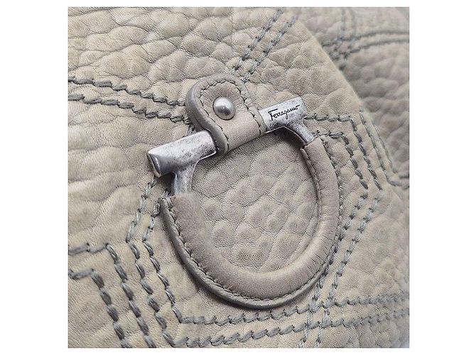 Salvatore Ferragamo Borsa Gancini Celtic Marrone - vista 8