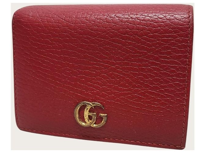 Gucci Tarjetero de cuero Red GG Marmont Roja - vista 2