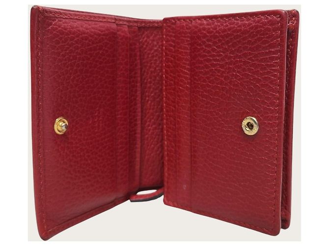 Gucci Tarjetero de cuero Red GG Marmont Roja - vista 4