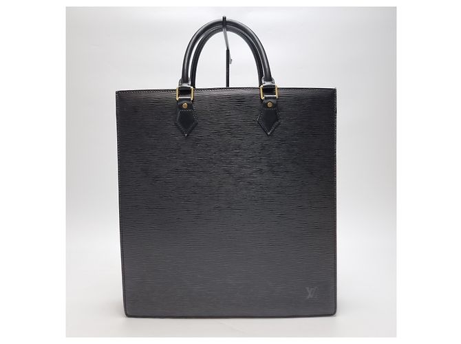 Louis Vuitton Borsa Tote Bag Briefcase Epi Sac Plat GM Nero - vista 2