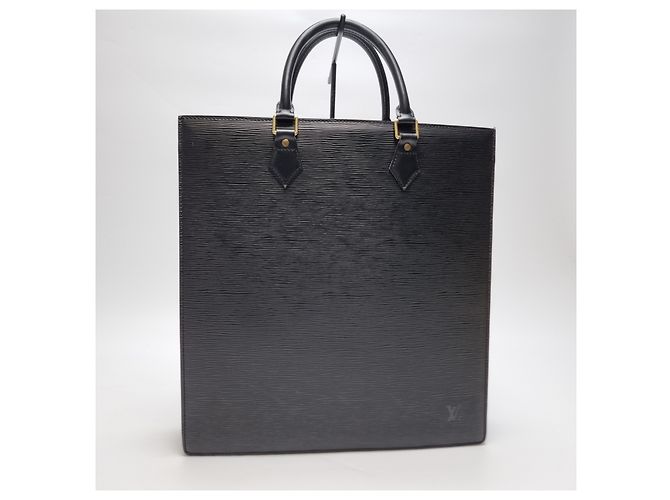 Louis Vuitton Borsa Tote Bag Briefcase Epi Sac Plat GM Nero - vista 4