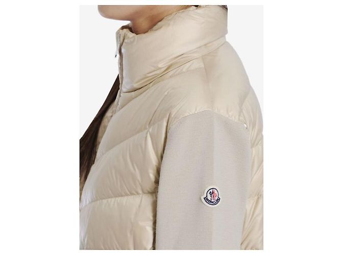 Moncler Cardigã de lã acolchoado Marrom - vista 7