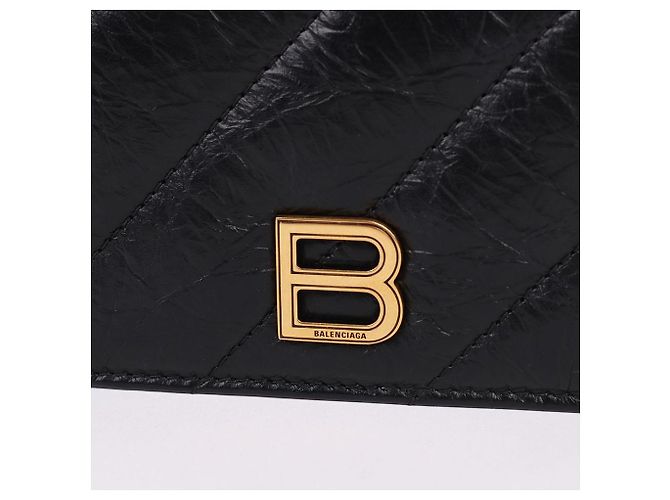 Balenciaga Crush gestepptes Kartenetui schwarz - Ansicht 3