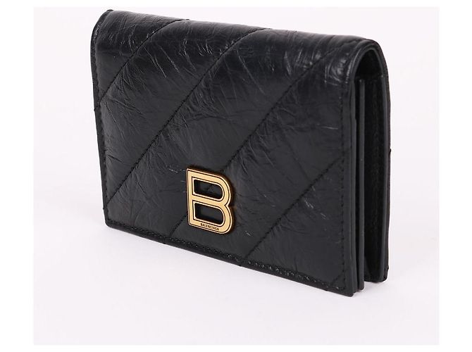 Balenciaga Crush gestepptes Kartenetui schwarz - Ansicht 4