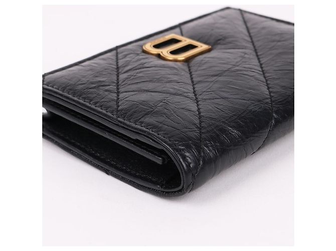 Balenciaga Crush gestepptes Kartenetui schwarz - Ansicht 8
