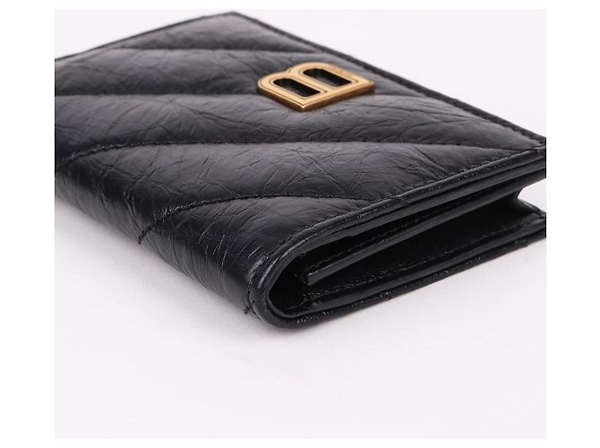 Balenciaga Crush gestepptes Kartenetui schwarz - Ansicht 9