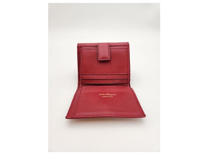 Salvatore Ferragamo Cartera Compacta Gambit Roja - vista 11