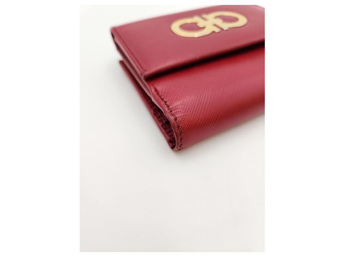 Salvatore Ferragamo Cartera Compacta Gambit Roja - vista 3