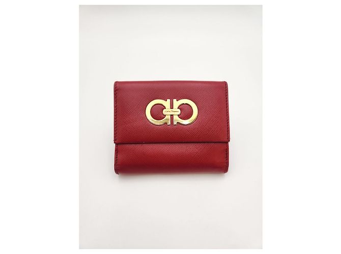 Salvatore Ferragamo Cartera Compacta Gambit Roja - vista 4