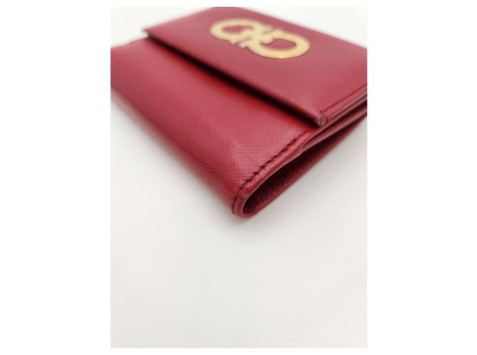 Salvatore Ferragamo Cartera Compacta Gambit Roja - vista 7