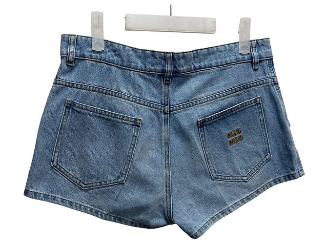 Miu Miu Pantalones cortos de denim Azul - vista 3