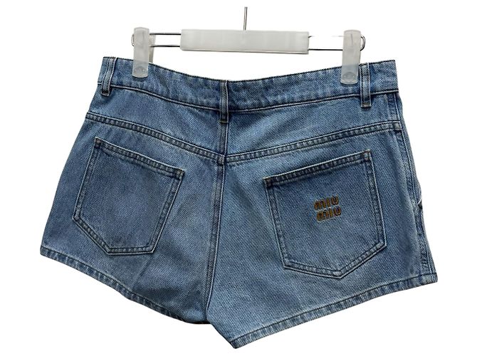 Miu Miu Pantalones cortos de denim Azul - vista 4