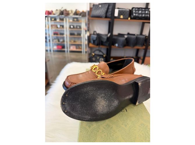Gucci Mocassini da donna con logo metallico Marrone - vista 13